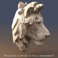 r6.jpg Majestic Lion Head wall ornament (supportless print)