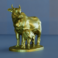 cow-2.png Cow with calf indian STL