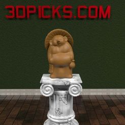 AC-Tanuki-Statue.jpg Fichier STL Statue de raton laveur - Croisement d'animaux.・Modèle pour impression 3D à télécharger