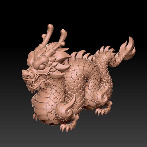 cute dragon ornament 3D model