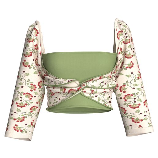 Girls Printed Criss Cross Top  | Marvelous / Clo3d / obj / fbx