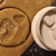 IMG_1609.JPG Cookie stamp with cookie cutter- Bird with heart