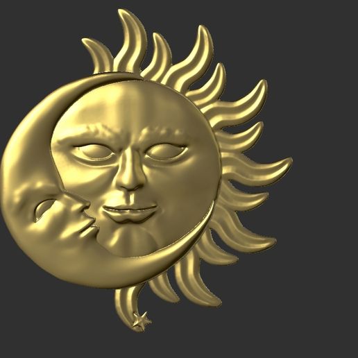1.jpg Sun and Moon Pendant 3D print model