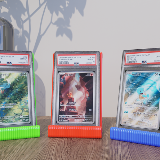PSA Graded Card Stand - Scalable & Support-Free STL File for 3D  printingCults