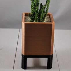 square_copper_planter_thingiverse.jpg STL-Datei Modern Square Copper Planter kostenlos・3D-Drucker-Design zum herunterladen