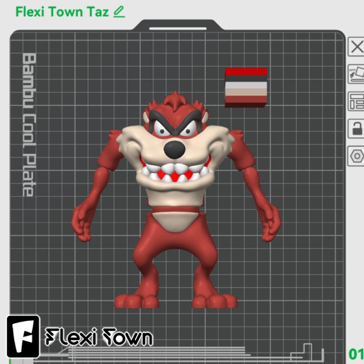 Flexi-Town-Taz,-I4.png Flexi Taz, figurine articulée, 3mf inclus