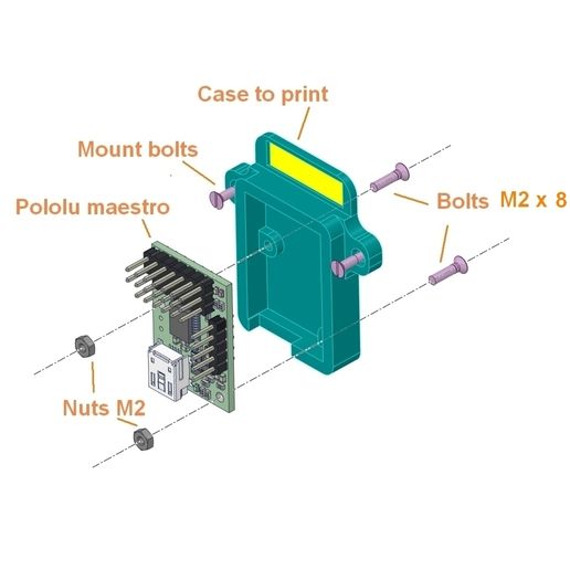 Micro maestro case (Pololu) 3D model