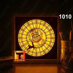 il_794xN.3499610495_rno5955b565f199a5707.jpg Boîtier lumineux Horloge du cerf