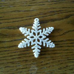 snowflake_display_large.jpg Free 3D file Parametric Snowflake Ornament・3D printable object to download