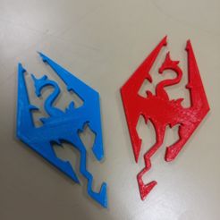 IMG_20180430_154825.jpg Free STL file Skyrim Logo・Object to download and to 3D print