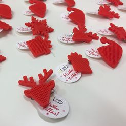prints.jpg Free STL file XMAS BROOCH SET・3D printing design to download