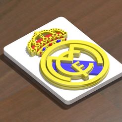 3.jpg Download STL file Real Madrid shield to print and assemble • Design to 3D print, nes379