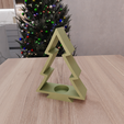untitled.png 3D Christmas Tree Tea Light Holder Decor with 3D Stl File & Christmas Decor, 3D Printed Decor, Room Decor, Christmas Gift, 3D Printing