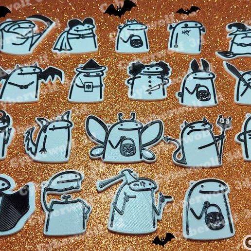 keychains / keychain , 20 FLORKS HALLOWEEN 3D model