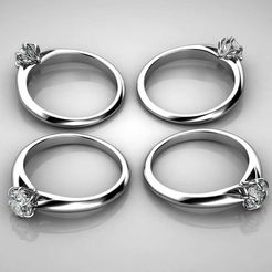 10363.jpg STL file Solitaire Diamond Ring R24・3D print model to download