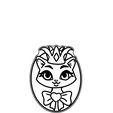 0944-QueenKitty.jpg Princess/queen cat cookie cutter
