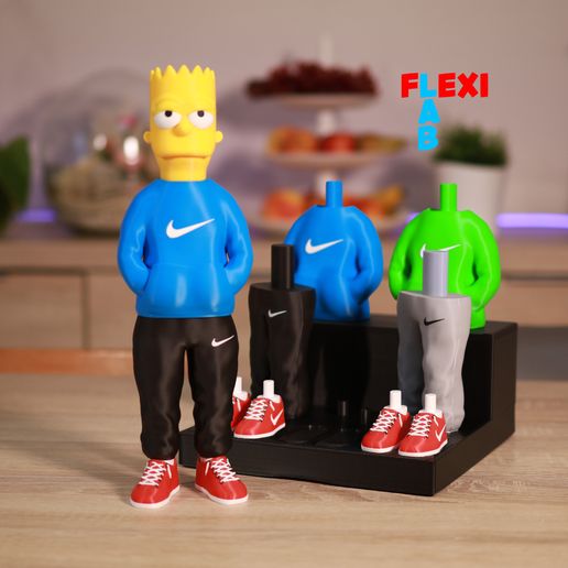 Urban-vibes-bart-simpsons.jpg Bart Simpsons Urban Vibes old school style with changeable clothes and clothes stand - FLEXI LAB