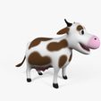 Cartoon_Cow_1.jpg Cartoon Cow 3D Model