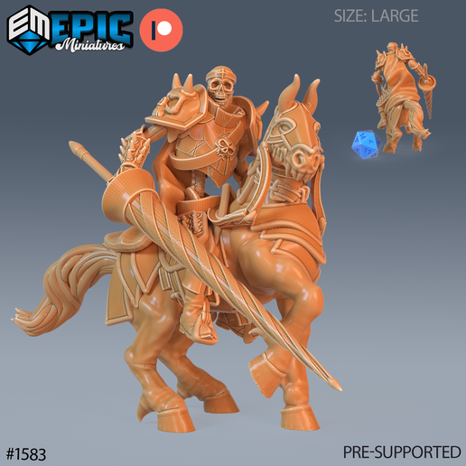 💀 Skeleton Army Lance Rider ‧ DnD Miniature ‧ Tabletop Miniatures ...