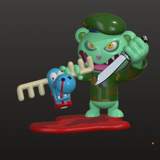 🌳 happy tree friends - Fliqpy & Lumpy・ STL File for 3D printing