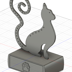 Capture.png Fichier STL Cat Earring holder / support bijoux chat・Plan pour impression 3D à télécharger