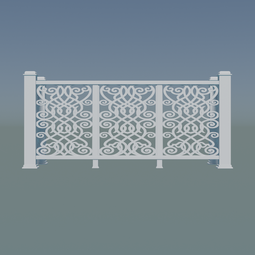 3D Model Railing - Balcony