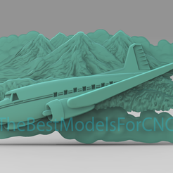Flying-dc3.png 3D Model STL File for CNC Router Laser & 3D Printer Flying dc3