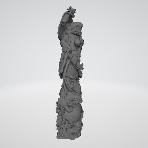 4.jpg Bodhidharma 3D STL file for printing, casting and molding