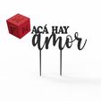 aca-hay-amor.jpg Here is love Cake Topper