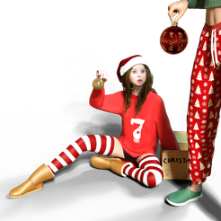 FAMILY-GIRLS-2-3-4-5.png STL-Datei WEIHNACHTEN FAMILIENBAUM 2・3D-druckbare Vorlage zum herunterladen
