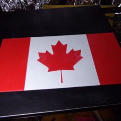GallaghersArt_Flag_Canada_03_DSC00441.JPG Free 3D file Canada Flag in Multi-Color single layer with various prints・Object to download and to 3D print