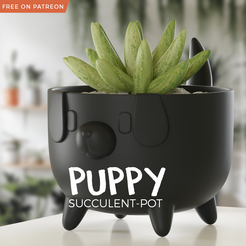 free-on-patreon-puppy.png Puppy succulent pot