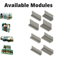 Available-Modules.png Testers Modular Paint Jar Rack/Organizer/Holder - (8 Jar)  Testers Hobby Paint,  Wall mountable, Organized Paint bottle storage, Model paints, Art-tool, Storage, Airbrush, Desk organizer, Wall rack, Miniatures, Tabletop Games
