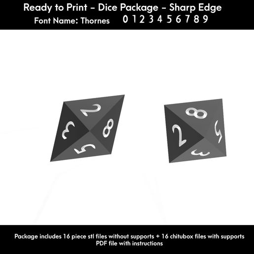 5.jpg Dice Masters - Druckfertig - 16-teiliges Set - Vorgestützte STL-Dateien für den 3D-Druck - mit unserer exklusiven Thornes-Schrift