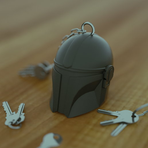 ThePrint3DBoy_Mandalorian_Keychain.png Star Wars - Mandalorian Keychain