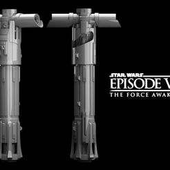 EPISODE VII THE FORCE AWAKENS file KYLO REN LIGHTSABER | 3D model | 3D print | Printable | FORCE AWAKENS・3D printer model to download, pewpewcrafts
