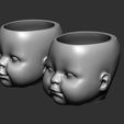 4.jpg 2 Baby Doll Head Planters