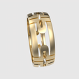 rotating_25.png Bold Geometric Pattern Ring 3D print