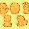 animales-de-bosque-render.png forest animal cookie cutters / forest animal cookie cutters