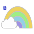 STL00730-3.png 1pc & 3pc Rainbow Cloud Bath Bomb Mold