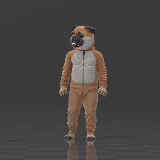 🎉 Costume Party - Figure with a Dog's Boot 🐶 | 1/64th Scale | Free Free Free Model