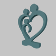 8-4.png 3D Family Heart Decor With 3D Stl Files, 3D Printing File, Valentine's Day, Home Decoration, 3D Print, Lover Gift, Wood Decor,