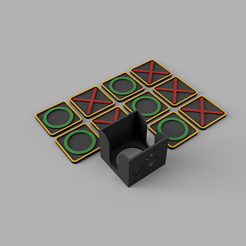 TiC-Tac-Toe-Coasters.png Tic Tac Toe Coasters 3D print model