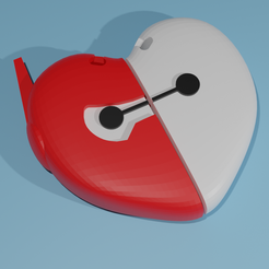 Render1.png Fichier STL Porte-clés Baymax Valentines・Design pour imprimante 3D à télécharger