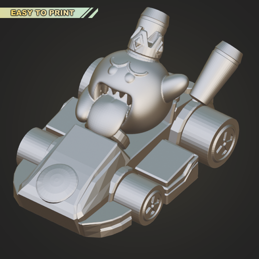 Mario Kart - King Boo - (EASY TO PRINT - NO SUPPORT)