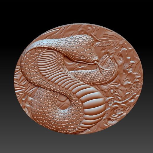 snakecircular4.jpg STL-Datei snake pendant model of bas-relief kostenlos herunterladen • Objekt zum 3D-Drucken, stlfilesfree