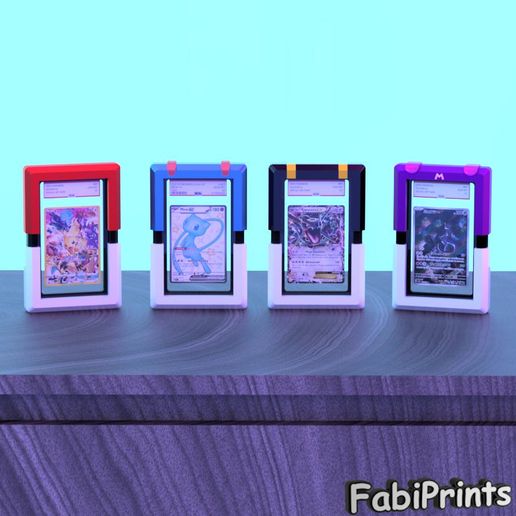 Pokeball PSA Card Frames 3D File for 3D printingCults