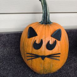 IMG_9688.jpg Free STL file Mr.Pumpkin Head/ Halloween Cat Pumpkin Face/ Kids Halloween Craft・3D printing idea to download