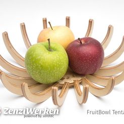 b7a50e87f016b2ac608ba32a6d5ded4e_display_large.jpg Free STL file FruitBowl Tentacles cnc/laser・3D printer model to download