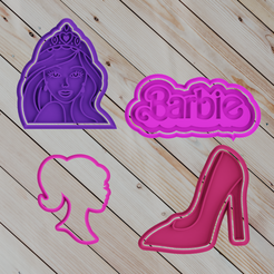 1}.png Fichier STL barbie COOKIE CUTTER set of 4・Plan à imprimer en 3D à télécharger